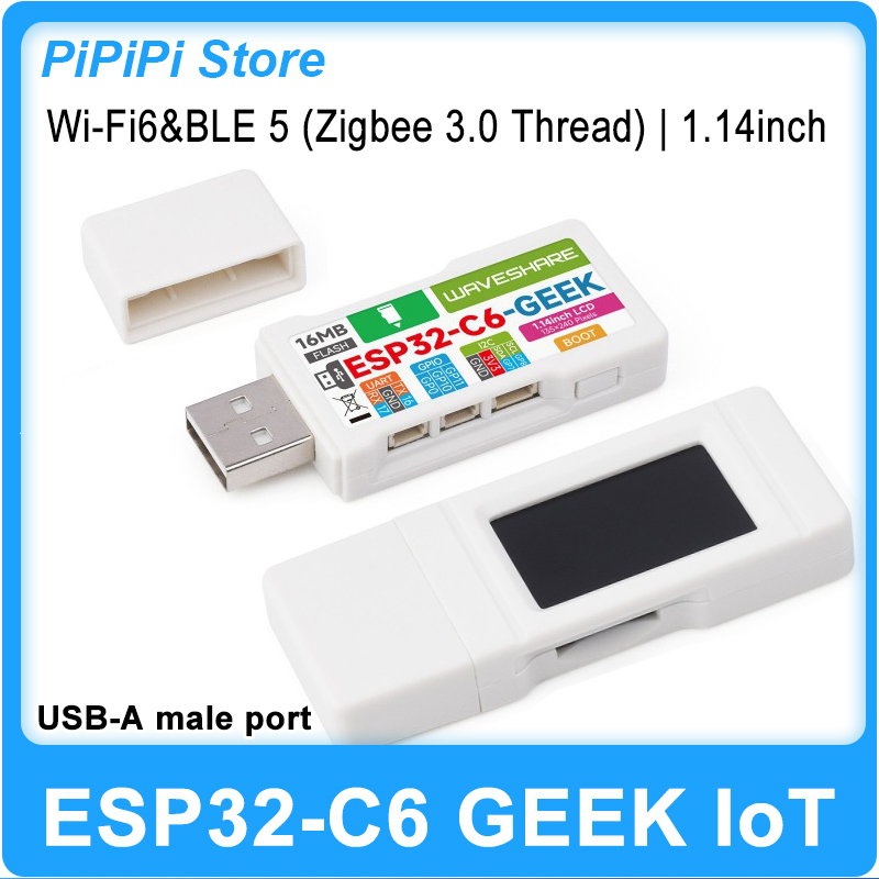 Diy Electronics Board - ESP32-C6 GEEK บอร์ดพัฒนา 1.14 นิ้วหน้าจอ LCD