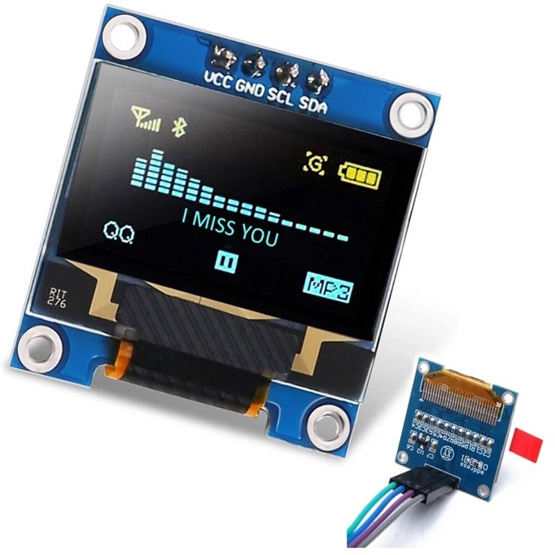 Diy Electronics Board - ชุดอุปกรณ์ DIY อิเล็กทรอนิกส์พร้อมหน้าจอ 1602+0.96 นิ้ว สำหรับบอร์ดพัฒนา