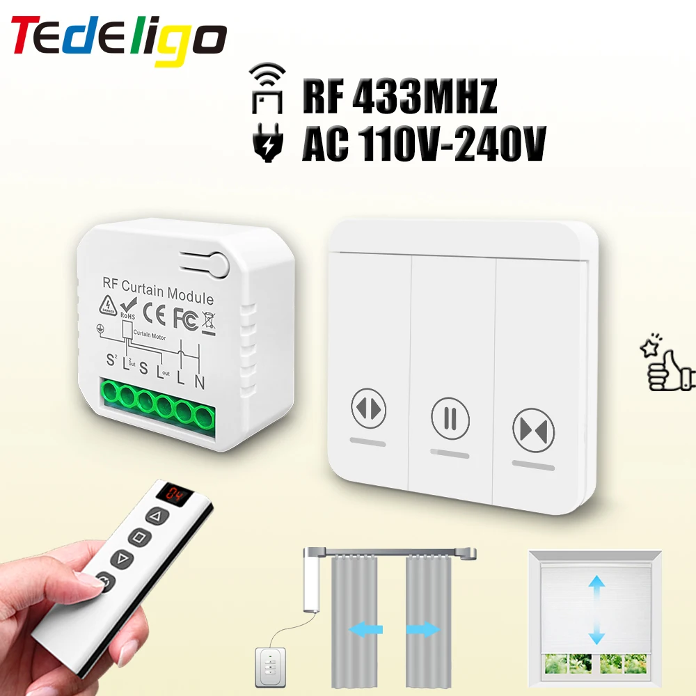 Rf 433Mhz Module - 433 MHz RF สวิตช์ม่านโมดูล AC 220V