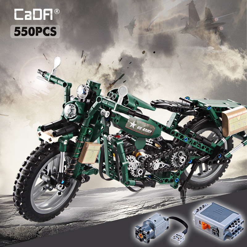 Diy Motorcycle Electronics - Cada 550PCS City อิเล็กทรอนิกส์สองล้อรถจักรยานยนต์ DIY ชุดบล็อกตัวต่ออิฐของเล่นสำหรับเด็ก