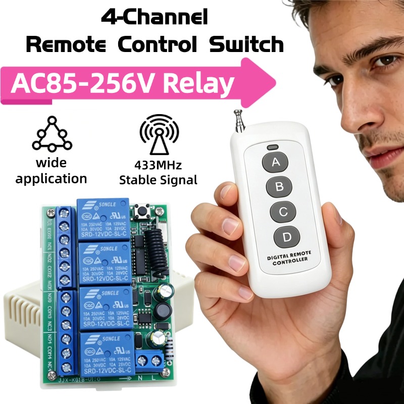 Rf 433Mhz Module - รีโมทคอนโทรล RF 433 MHz AC 110V