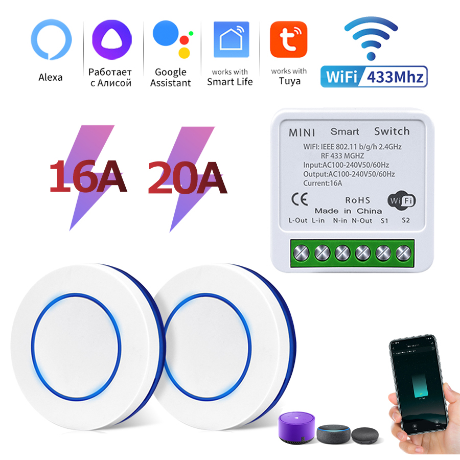 Rf 433Mhz Module - Tuya Wifi สมาร์ทสวิทช์ RF 433MHz ไร้สายแผงโมดูลสวิทช์สําหรับไฟ