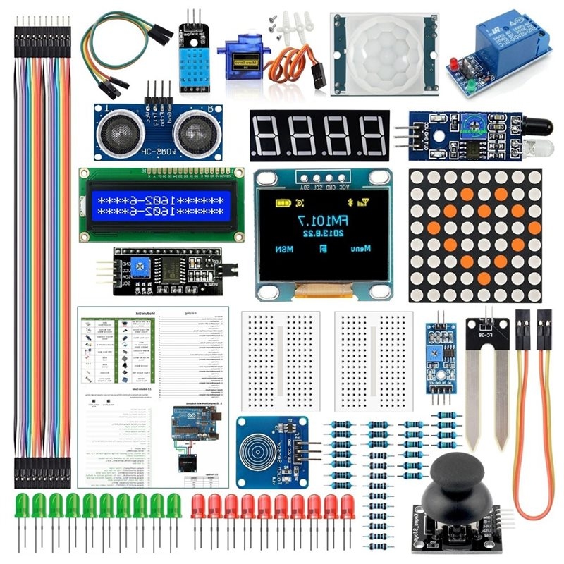 Diy Electronics Board - ชุดอุปกรณ์ DIY อิเล็กทรอนิกส์ T23C พร้อมหน้าจอ 1602+0.96