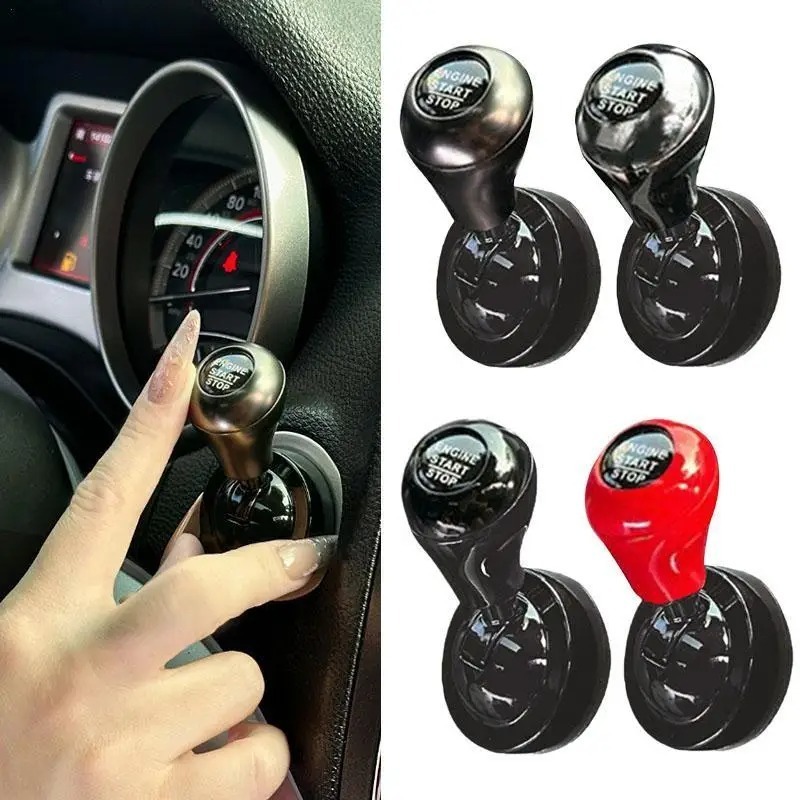 Push Button Tactile - ปุ่มสตาร์ทรถแบบสัมผัสเดียวพร้อมคันโยกแบบกดเพื่อสตาร์ท ตกแต่งสไตล์เรโทร จอยสติ๊ก อุปกรณ์ตกแต่งภายในรถยนต์ ของขวัญสำหรับรถยนต์