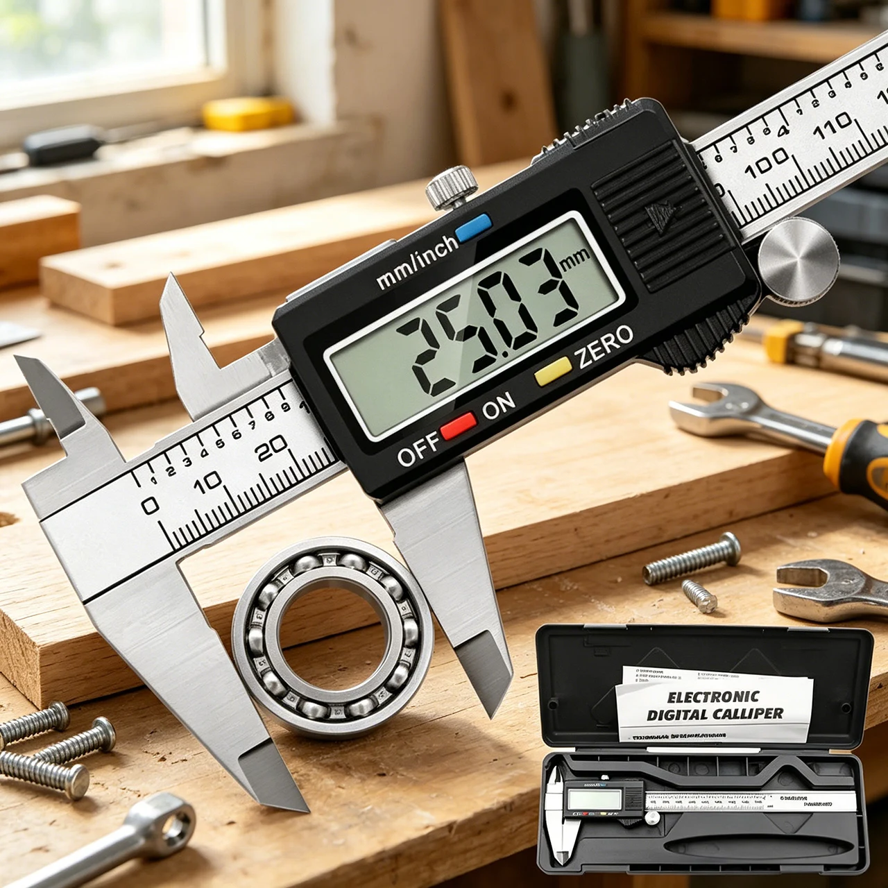 คาลิปเปอร์ดิจิตอลอิเล็กทรอนิกส - Diy Electronics Workshop บทวิจารณ์และราคา