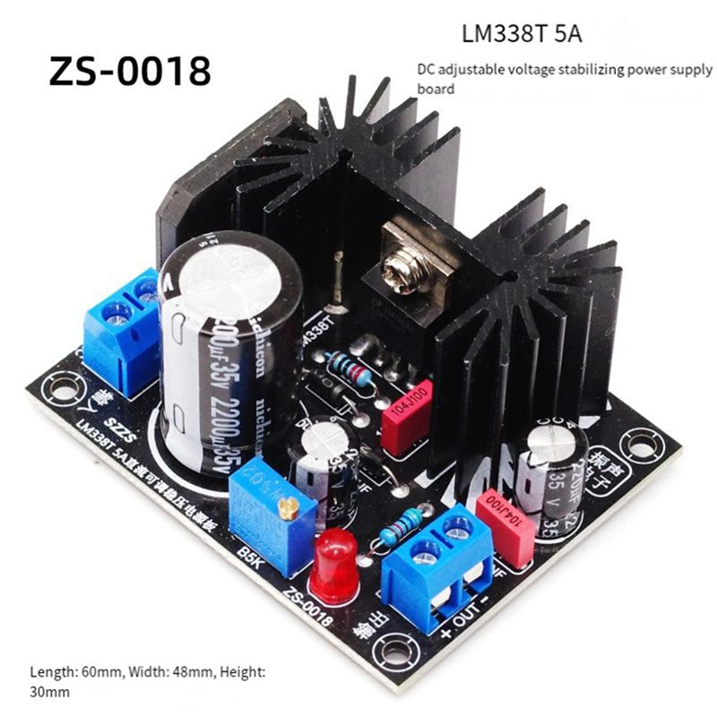 LM338 5A ชุดจ่ายไฟแบบปรับแรงดั - Diy Electronics Board บทวิจารณ์และราคา