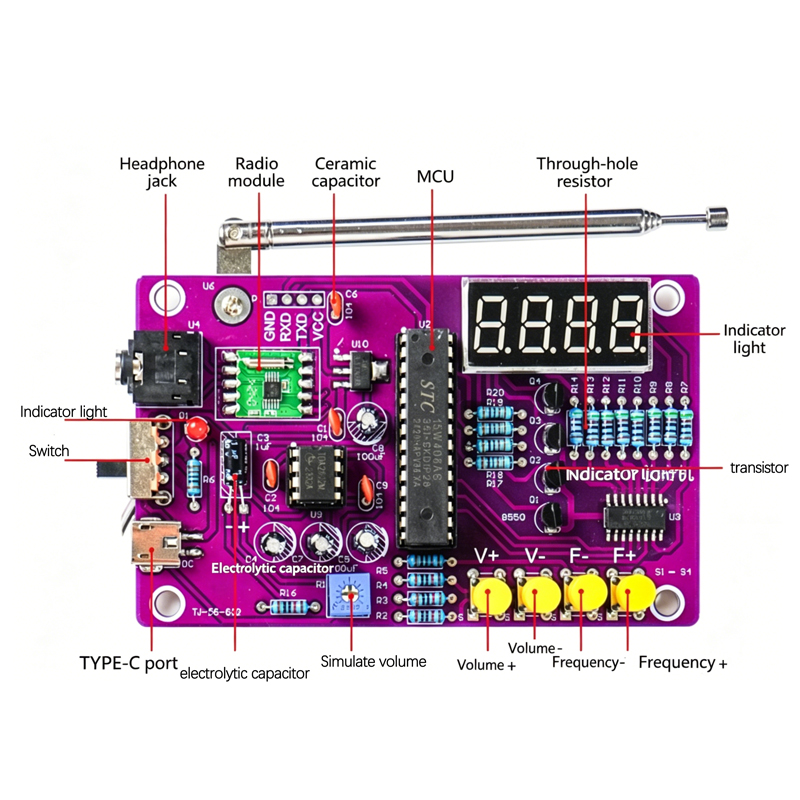 DIY วิทยุ FM ชุดอิเล็กทรอนิกส์ - Diy Electronics Project บทวิจารณ์และราคา
