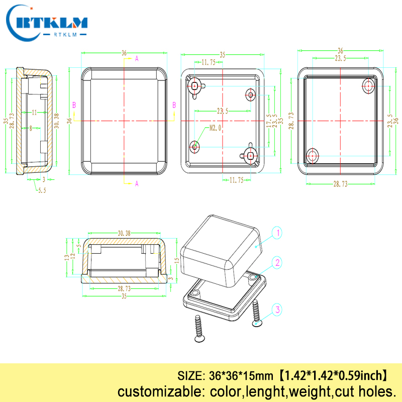 พลาสติกขนาดเล็กกรณีโครงการDIYพ - Diy Enclosure For Electronics บทวิจารณ์และราคา
